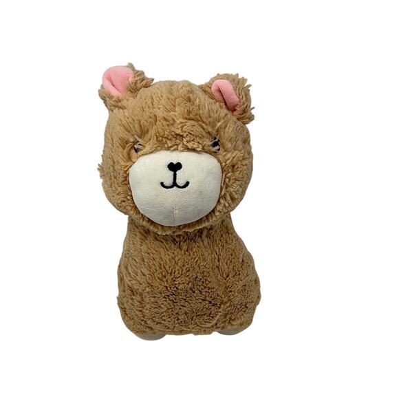 Lambs And Ivy Alpaca Taupe Faux Fur Plush Stuffed Animal Toy Soft And Cuddly - Picture 6 of 10